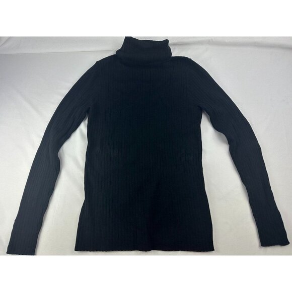 NWT J Mclaughlin Arlette Sweater Medium Turtleneck Knit Ribbed Solid Black - Picture 4 of 11